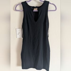 Bebe Black Dress with Gold Accent